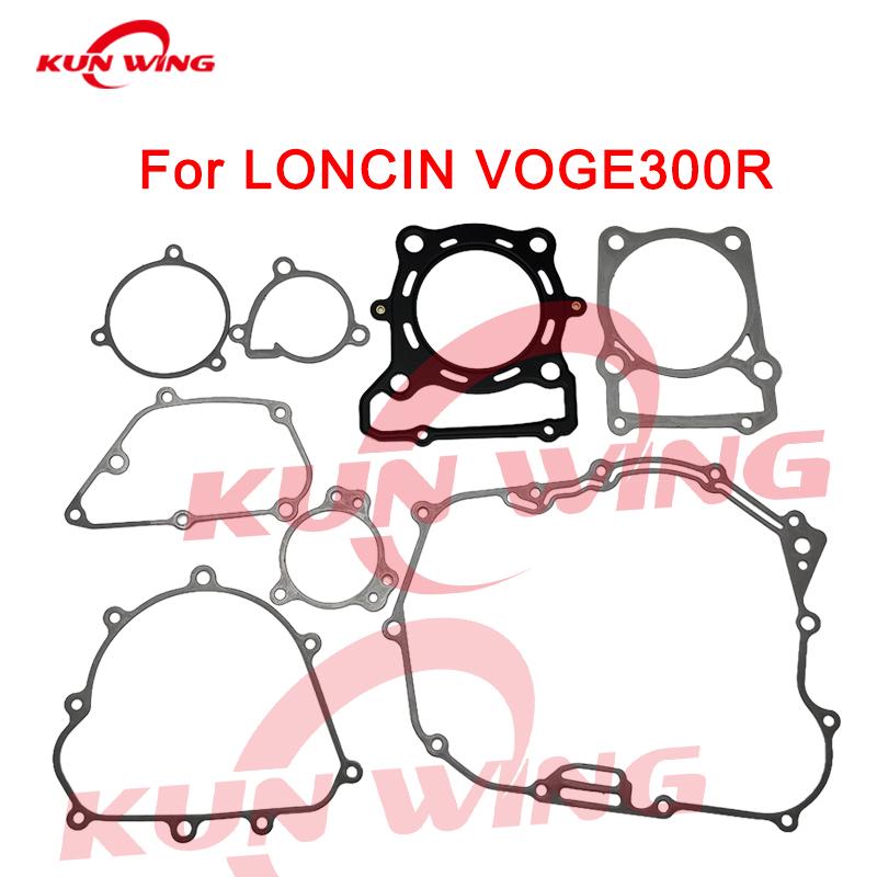 Complete Full Engine Gaskets Kit for LONCIN 300R YF300 LX300 LX300-6A Retro 300AC VOGE300R VOGE300GY Motorcycle Engine Parts