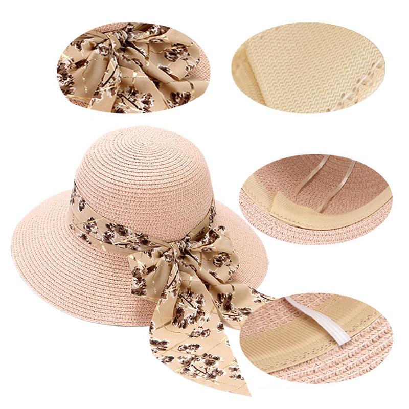 Женская шляпа от солнца соломенная весна-лето пляжная шляпа с широкими полями