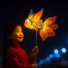 With Led Light Handheld Fish Lantern Handmade Chinese  Glowing Handheld  Lantern  Hanfu Accessories