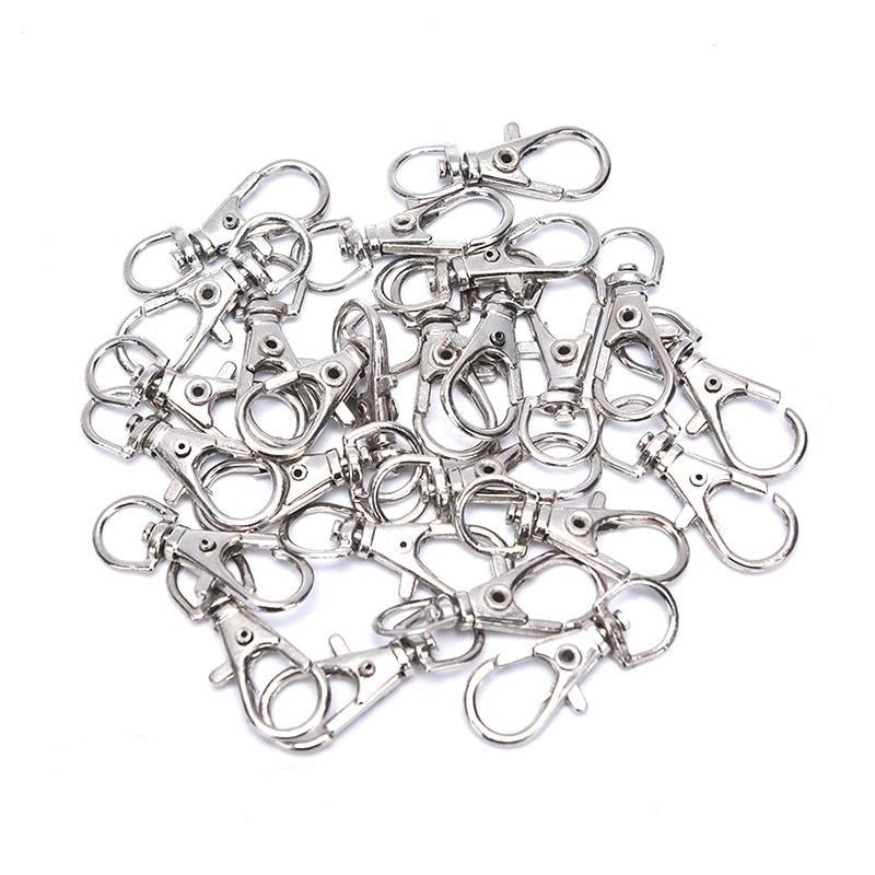 50Pcs Metal Swivel Lobster Clasps Clips Hook Diy Jewelry Craft