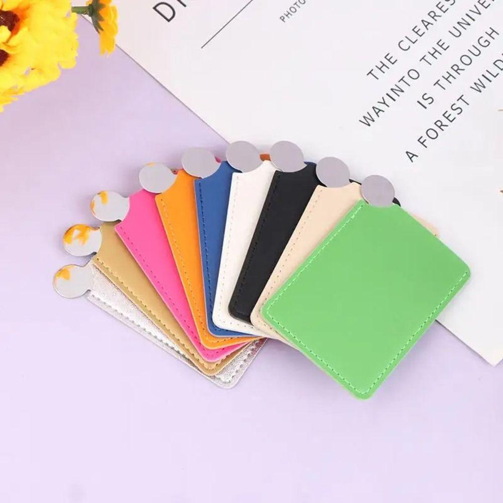 Portable Stainless Steel Cosmetic Mirror Stainless Steel Pocket Make Up Mirror Girl Lady
