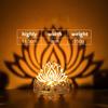 Подсвечник в виде цветка с прорезями, основа для лампы Лотос Будды, металлические украшения, искусство света и тени