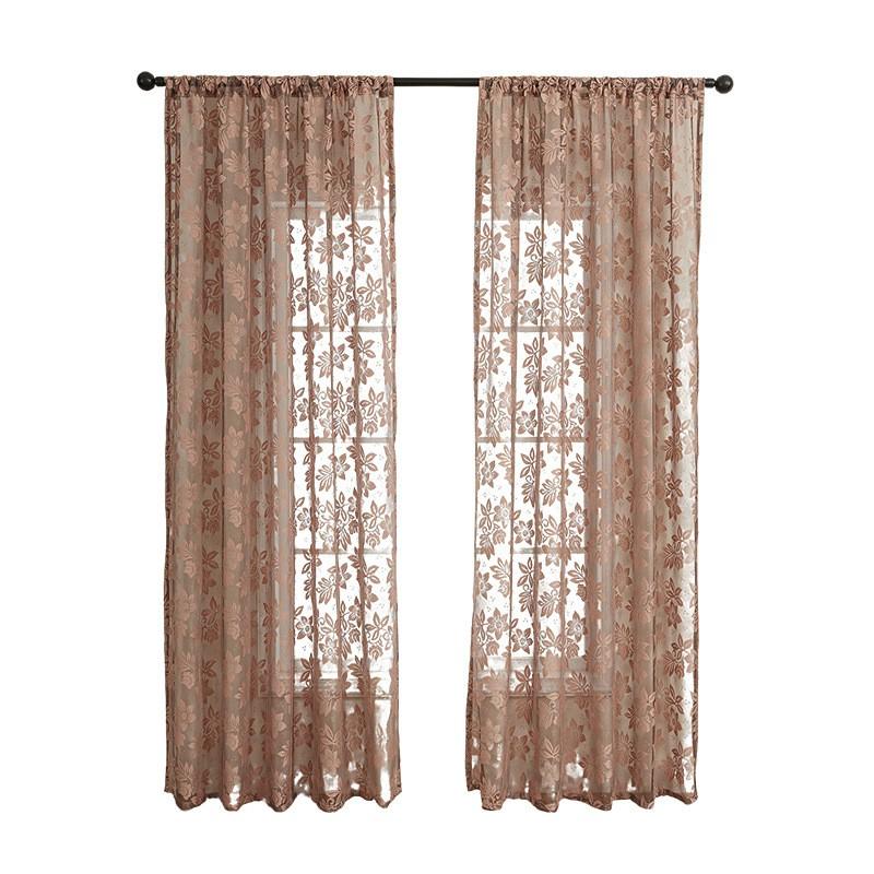 American Floral Lace Sheer Curtains