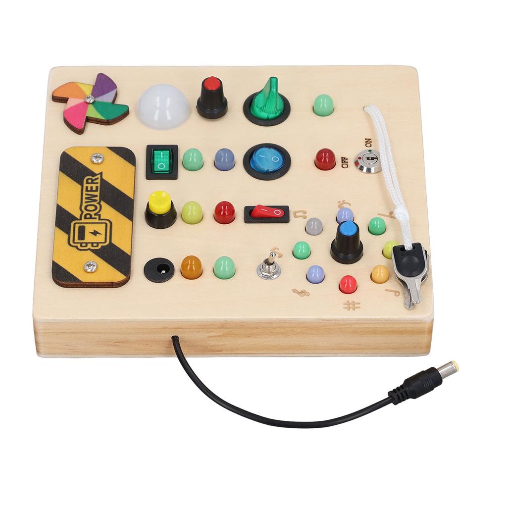 Световая сенсорная доска для обучения модели ветряной мельницы, координация рук и глаз, деревянный образовательный переключатель