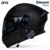 Универсальный мотошлем-флип-ап для всех сезонов с двойным визором и Bluetooth-наушниками для мужчин и женщин