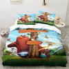 Cartoon Grizzy N Lemmings Bedding Set Duvet Cover Bed Set Quilt Cover Pillowcase Comforter King Queen Size Boys Adult