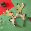 Glowing Elk Hair Hoop Antlers Headband Christmas Decoration Glowing Headband  Girl