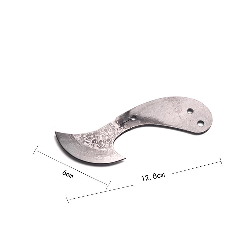 Dropship Axe Blade Fixed Blade Knife Blank Damascus Steel DIY Semi-finished Knife Tool Parts Accessories