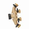 3 4 Inch Brass 4 Way Hose Pipe Splitter Nozzle Switcher Tap Connectors for Garden Irrigation