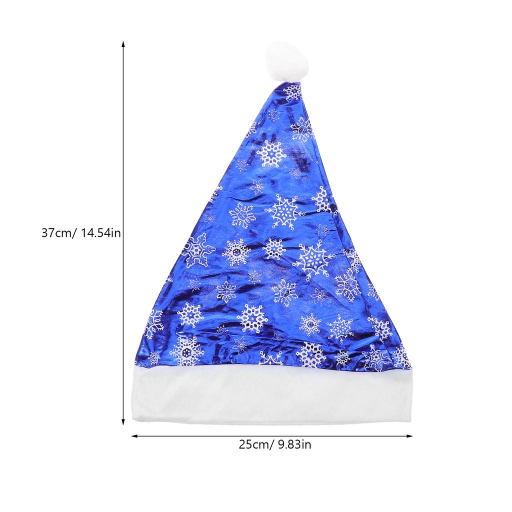 4pcs Snowflake Santa Hat Christmas Headdress Glitter Party Decoration For Adults Size Festive Holiday Fun