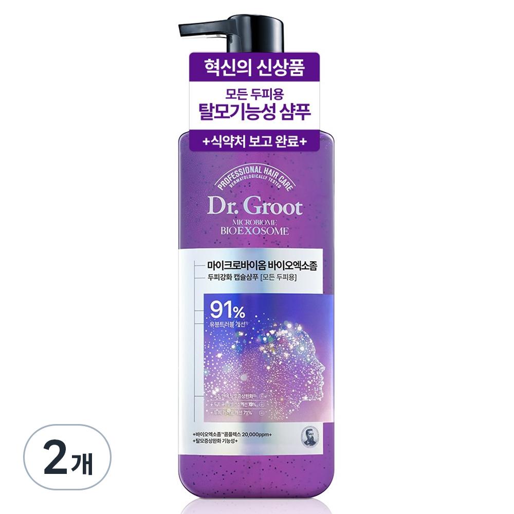 Dr. Groot Microbiome Bioexosome Hair Loss Care Shampoo Fresh Herbal Citrus Scent 330ml 2 pcs