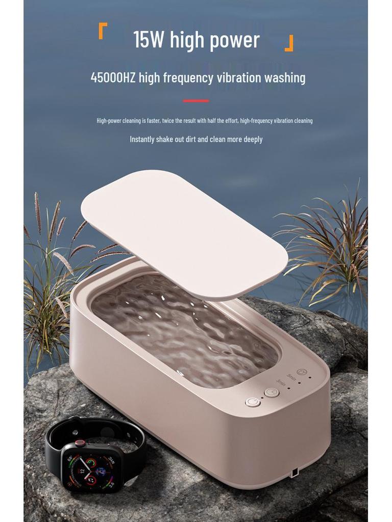 Portable Ultrasonic Cleaner for Eyeglasses, Watches, Jewelry, and Contact Lenses