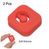 PATIKIL Tennis Vibration Damper 2 Pieces Square Silicone Shock Absorber Racket String Damping for Tennis Racket Red
