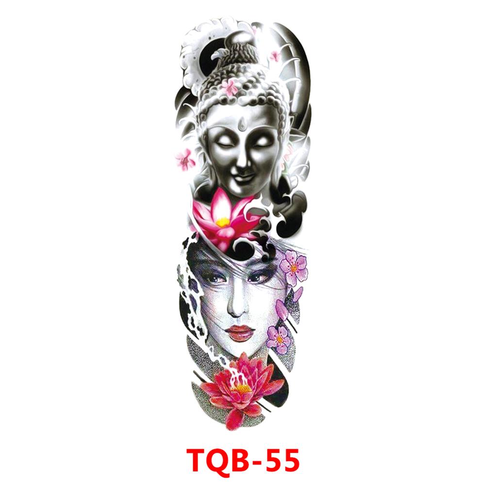 Татуировки с большим рукавом, львиной короной, скелетом, розой, водонепроницаемая временная татуировка, наклейка, дикий волк, тигр, мужская и женская тотемная тату