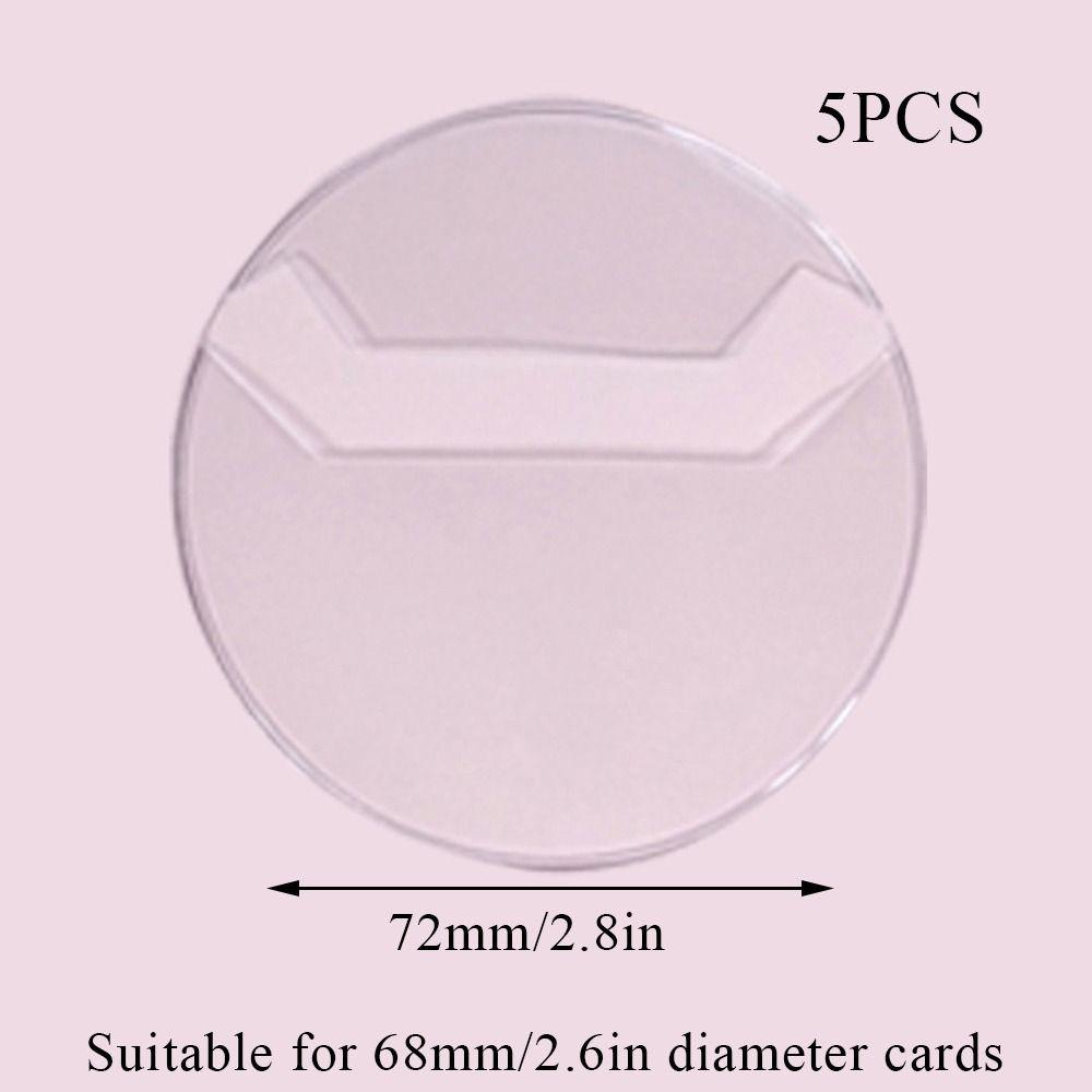5Pcs Anime Badge Display Sleeve Transparent Badge Protective Sleeve Ita Bag Pin Case Storage Case