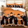 Комплект постельного белья Haikyuu, 3D-печатный волейбол для мальчиков, мультяшный аниме-пододеяльник, комплект роскошного постельного белья для детей, подарок, декор для дома