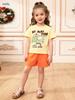 Little Maven Летний короткий комплект для девочек в европейском мультяшном стиле - Милый детский наряд