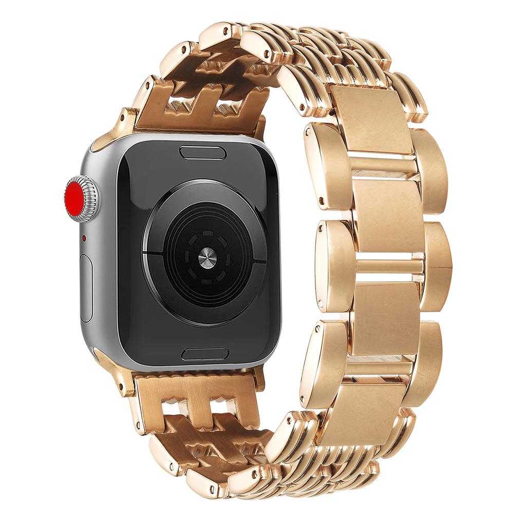 5-Bead Stripe Watch Strap for Apple Watch Series 10 Ultra 9 8 7 SE 6 5 4 3 2 1 46mm 49mm 45mm 44mm 42mm Stainless Steel Wrist Band