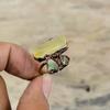 Citrine Rough Ring Electroformed Copper Ring Adjustable Ring Green Tourmaline Rough Ring Handmade Unique Ring Electroformed Gemstone Jewelry