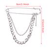 1Pc Unisex Classic Chain Pin Brooches  Bf Punk Hip Hop Jewelry Gifts