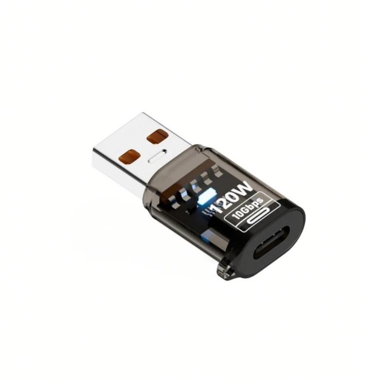 Многофункциональный высокоскоростной USB-конвертер в Type-C, 120 Вт Power Delivery, 10 Гбит/с для передачи файлов, с совместимостью для наушников