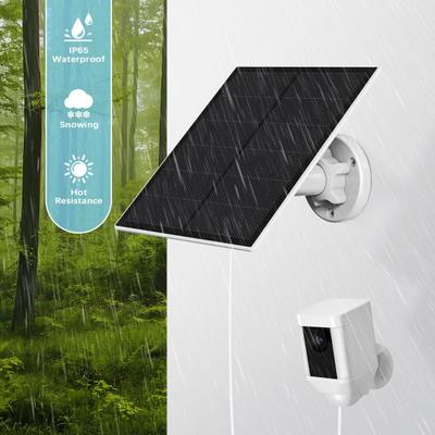 Солнечная панель для Ring Camera Водонепроницаемая солнечная панель зарядное устройство 5 Вт с 13-футовым кабелем для Ring