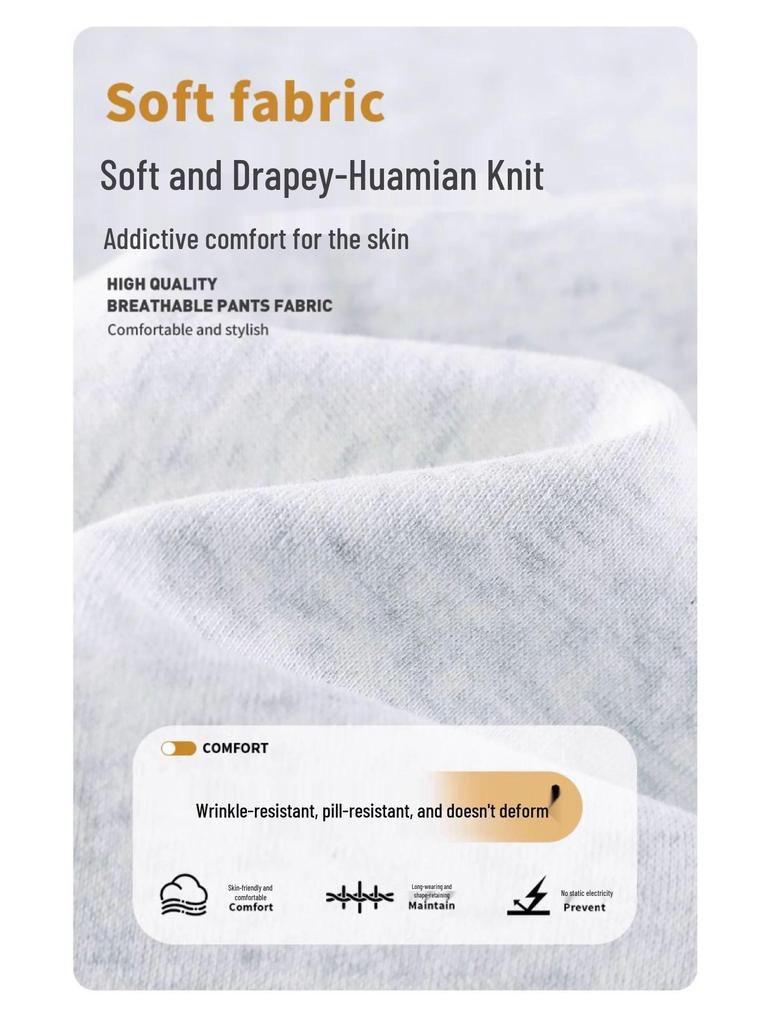 Women's High Waist Wide Leg Casual Sweatpants - Petite Slim Fit for Autumn/Winter 2024