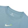 Nike Вышитый логотип Повседневная круглая горловина с заниженной линией плеч Футболка женская Топы светло-голубой DR8998-494