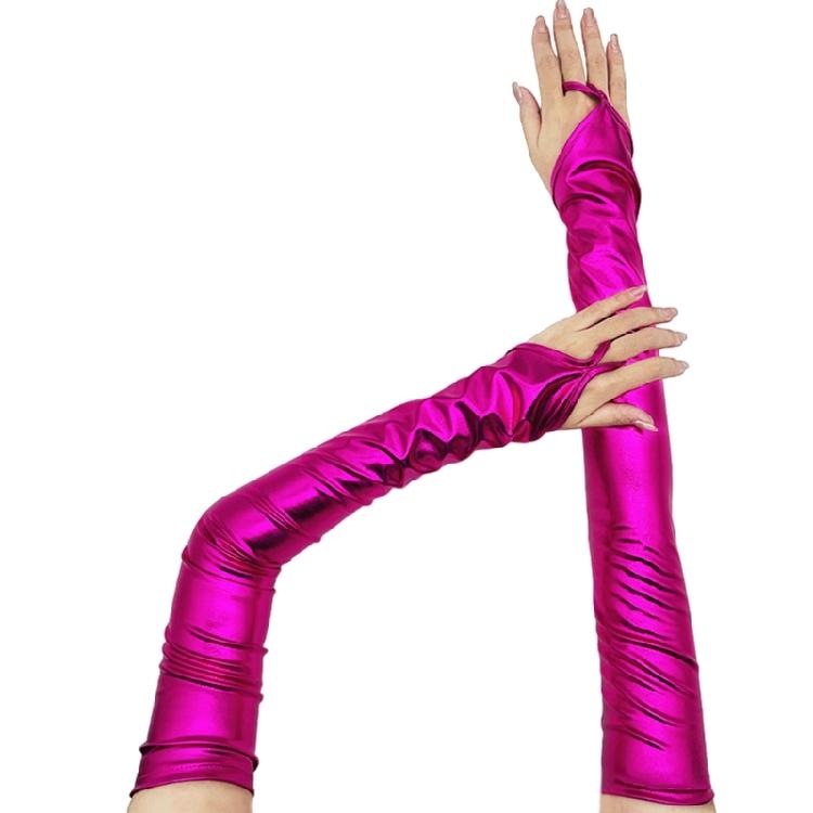 Перчатки из ПУ кожи для официальных мероприятий, перчатки для вечеринок, элегантные перчатки для ночного клуба, перчатки для выступлений взрослых, длинные перчатки без пальцев