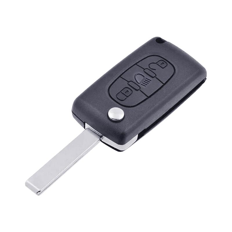 Flip Remote Key Fob Shell Case With Blade 3 Buttons Fit for Citroen C2 C3 C4 C5 C6 C8 Xsara Picasso Peugeot 307 407 308 408