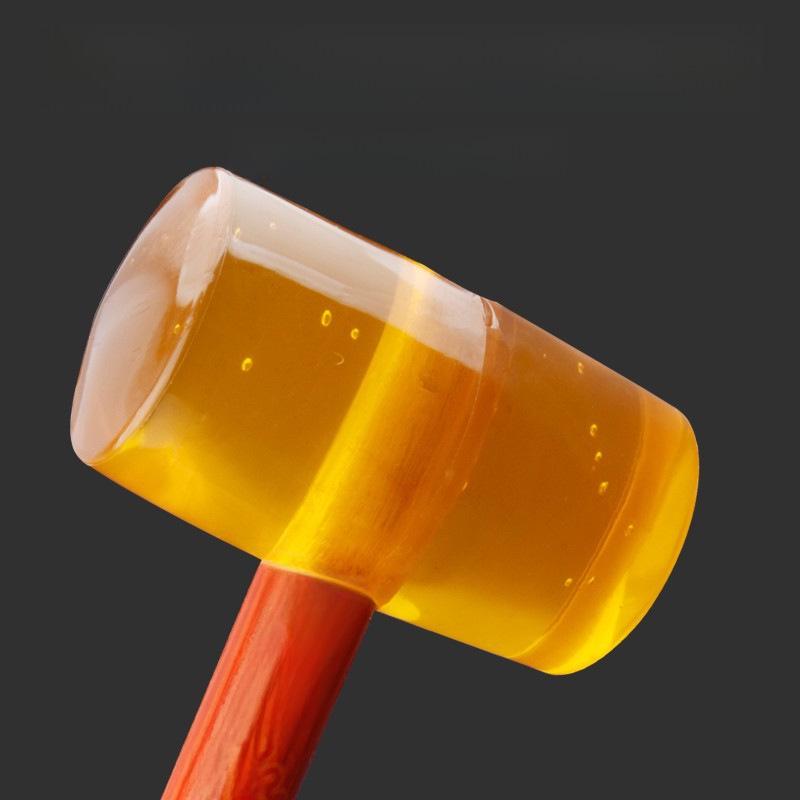 Прозрачный резиновый молоток с деревянной ручкой — идеально подходит для укладки плитки, мрамора и пола