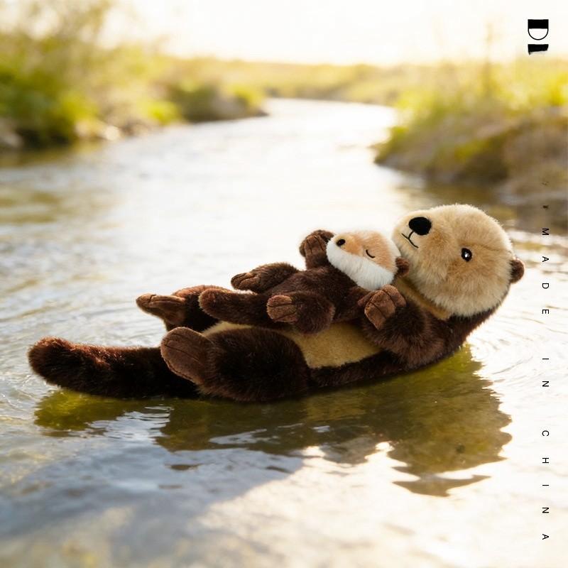 Kids Plush Otter Doll With Pp Cotton Filling Suitable For Gifts And Playtime