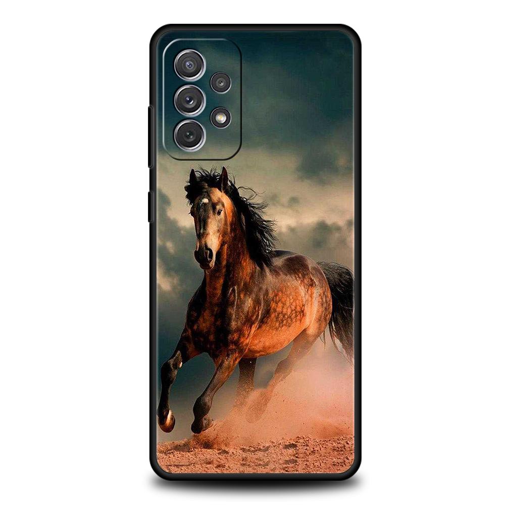 Силиконовый чехол с изображением лошади для Samsung Galaxy A32 A52 A13 A22 A72 A51 A71 A41 A11 A31 A21S 5G Роскошный чехол-бампер для телефона Funda Сумка