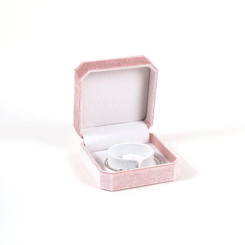 Элегантная бархатная восьмиугольная шкатулка для колец, браслетов, ожерелий и подвесок