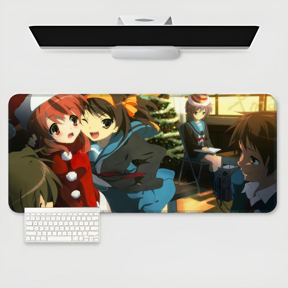 Коврик для мыши The Melancholy of Haruhi Suzumiya игровая клавиатура XXL Коврик для мыши Большой Компьютер Ноутбук Нескользящий Коврик для стола Клавиатура Коврик для мыши