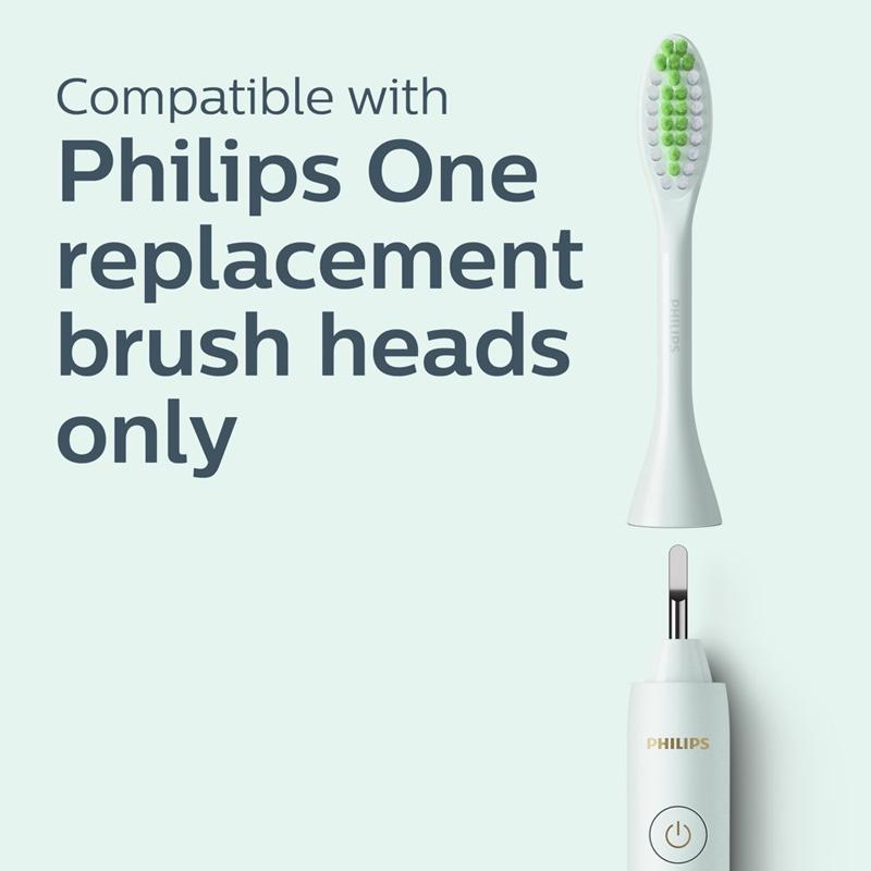 Philips Электрическая зубная щетка серии ONE, версия с батареей 1 AAA, HY1100, электрическая зубная щетка с звуковой вибрацией для взрослых, дорожная модель с коробкой для хранения