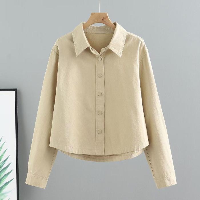 Женская свободная корейская рабочая куртка с длинным рукавом на весну и осень 2025