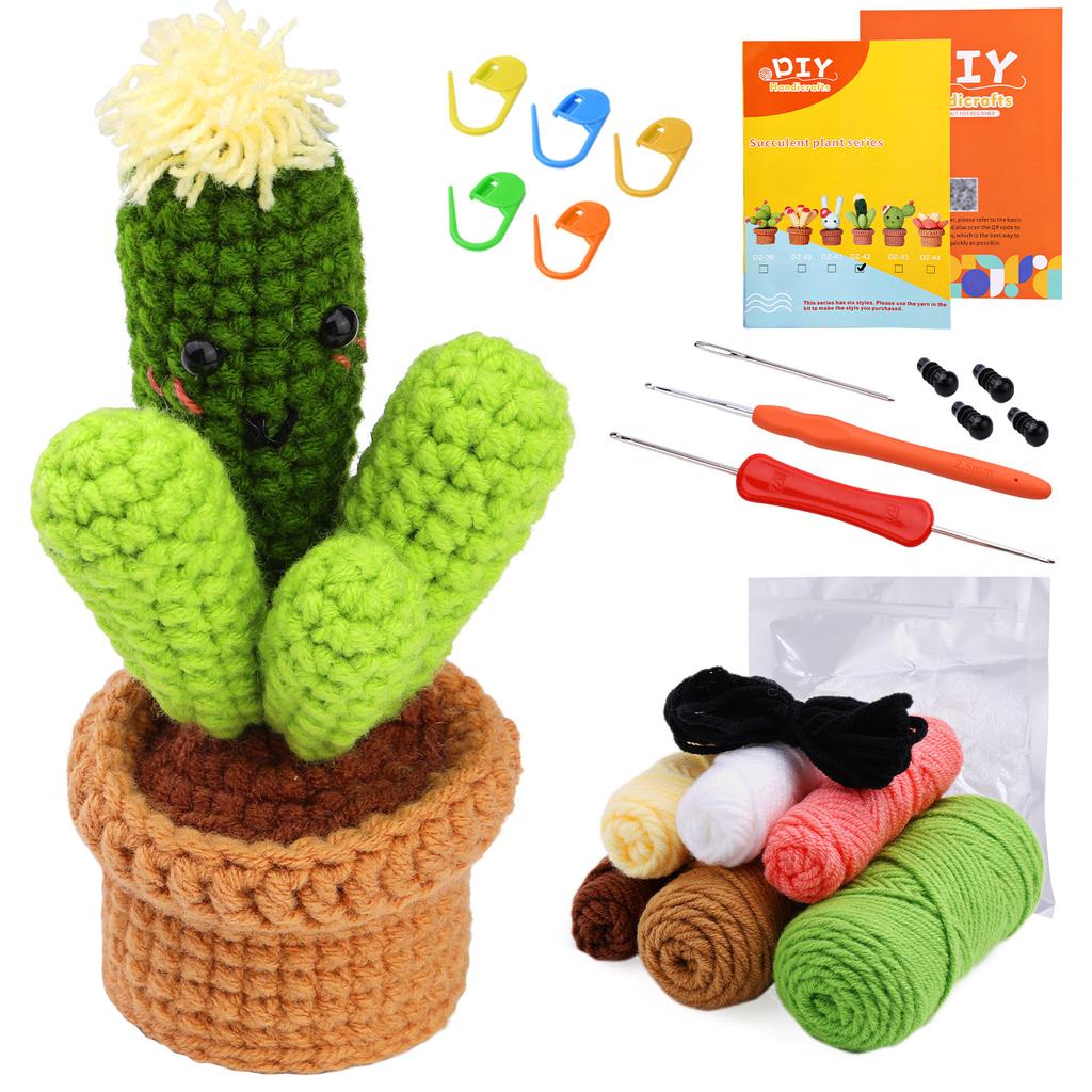 DIY hand-made crochet materials for potted animals, wool knitting balls, crochet ornaments