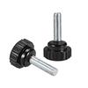 M6 X 20mm Hand Bolt Knobs Black Knurled Knobs Durable Clamping Knobs  for Quick Remove