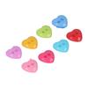 200pcs Multicolor Heart Shaped Buttons 2 Holes Resin Heart Buttons Decorative Buttons  For Sewing
