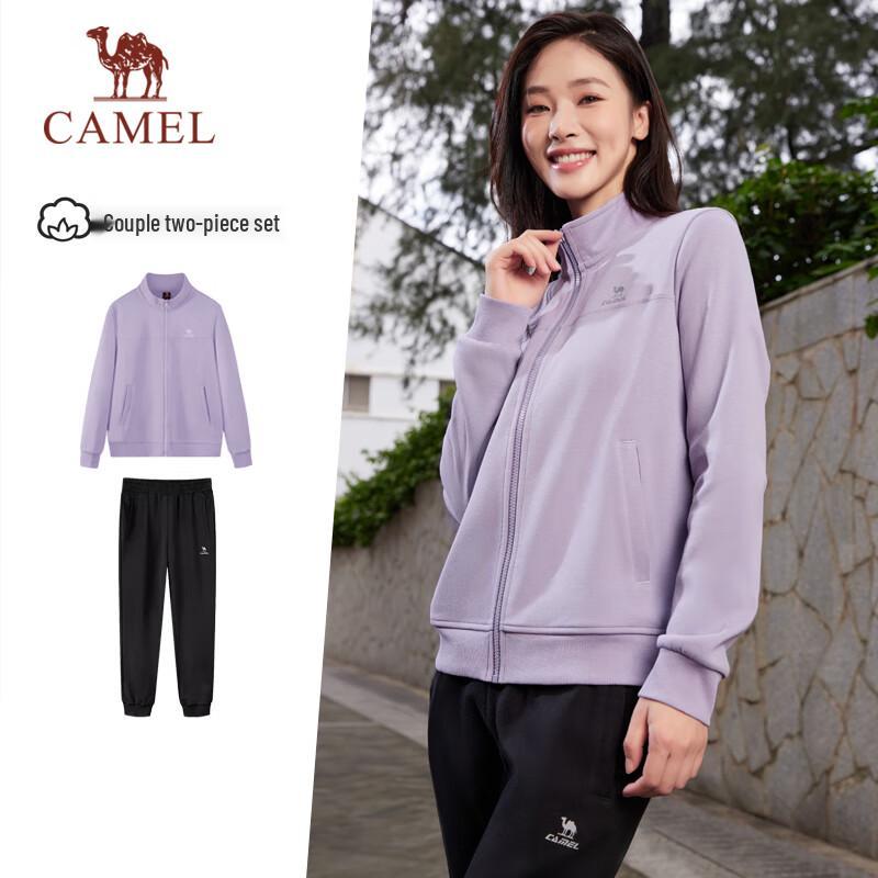 Camel Спортивный костюм для бега с воротником-стойкой и длинным рукавом