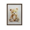 Pluszowy Uroczy Miś Pluszowy Uroczy Miś, 70X100 Cm, Rama Drewniana Jasny Dąb, Papier Matowy 230 Gsm