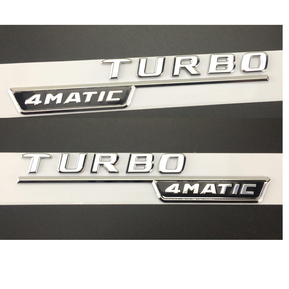 For Mercedes Benz A35 A45 CLS53 CLA35 CLA45 GLA45 AMG 1 pair TURBO 4MATIC Fender Emblems Badges Symbols Sticker AX1