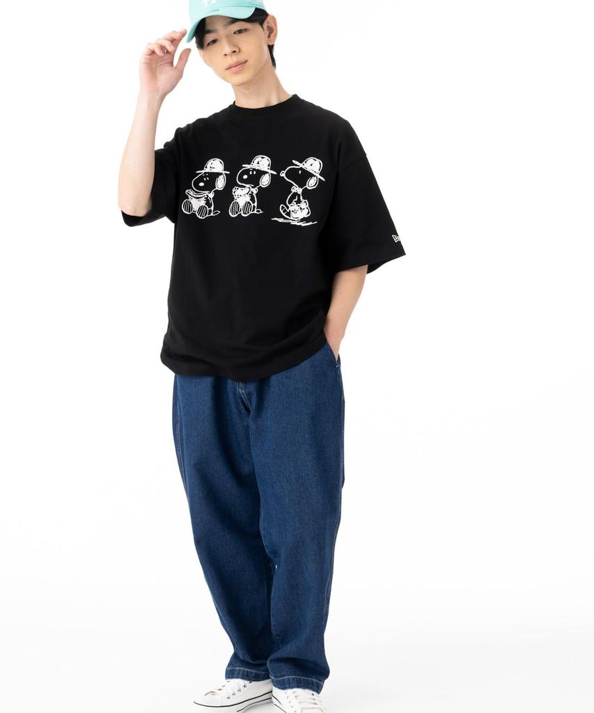 NEW ERA Peanuts Snoopy Collaboration Oversized Cotton 14682927 L T-Shirt