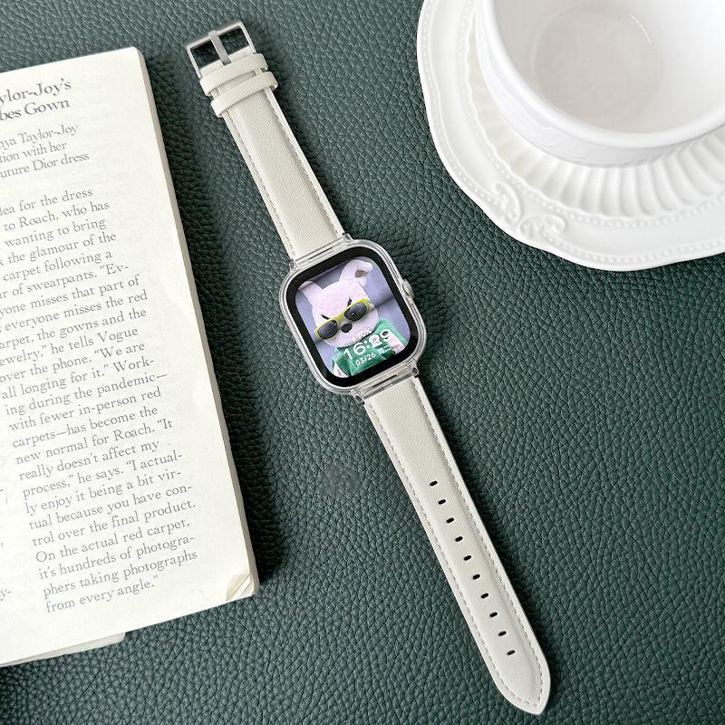 Ремешок из натуральной кожи для часов Redmi Watch 4/5 — прочный ремешок для часов с пряжкой и заостренным концом, сменный на запястье для часов Redmi Watch 4/Redmi Watch 5