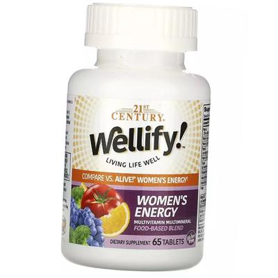 Мультивитамины и мультиминералы для женщин, Wellify! Women's Energy Multivitamin Multimineral, 65таб (36440086)