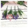 Faux Lavender Flower Arrangement With Plastic Blooms For Office Decoration Space