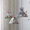 Европейская подвесная лампа Бар Ресторан Креативная Сельская Спальня Балкон Подвесной светильник Ретро Цветная Стеклянная Люстра Для помещений