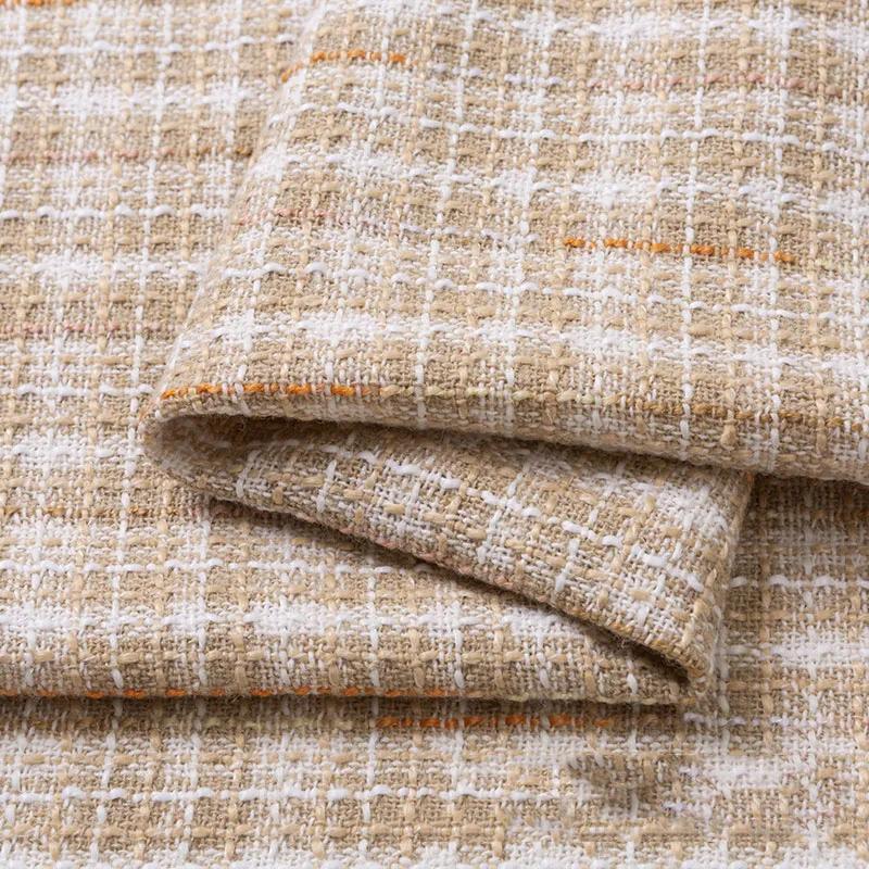 Утолщенная твидовая ткань для жилета, пальто, платья, одежды, DIY шитья, пайеток, шерстяная ткань, черный, белый, красный, синий, на полметра, зима