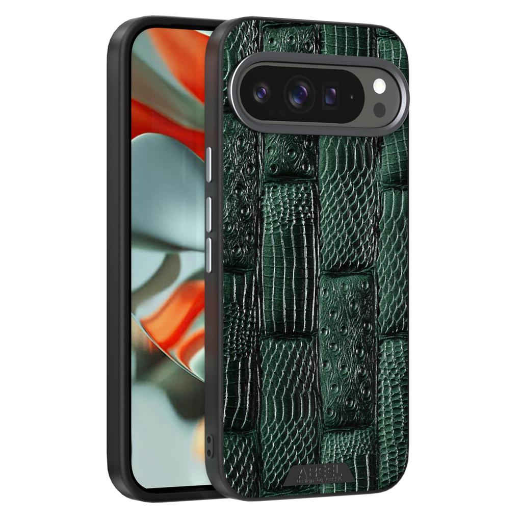 ABEEL Чехол для Google Pixel 9 Pro/Pixel 9, совместимый с MagSafe, текстура зверя, микроэмбоссированная задняя крышка